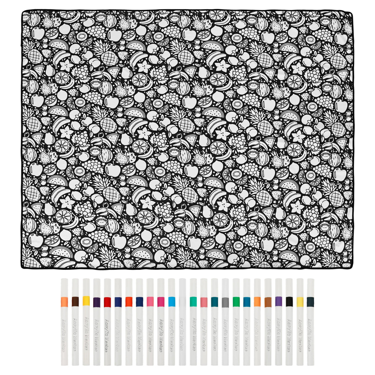 Color-In Blanket with 24 Markers