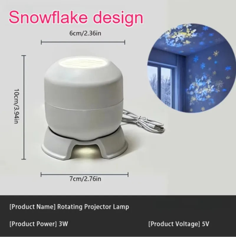 Mini Snowflake Projector Lamp (USB)