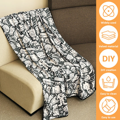 Color-In Blanket with 24 Markers