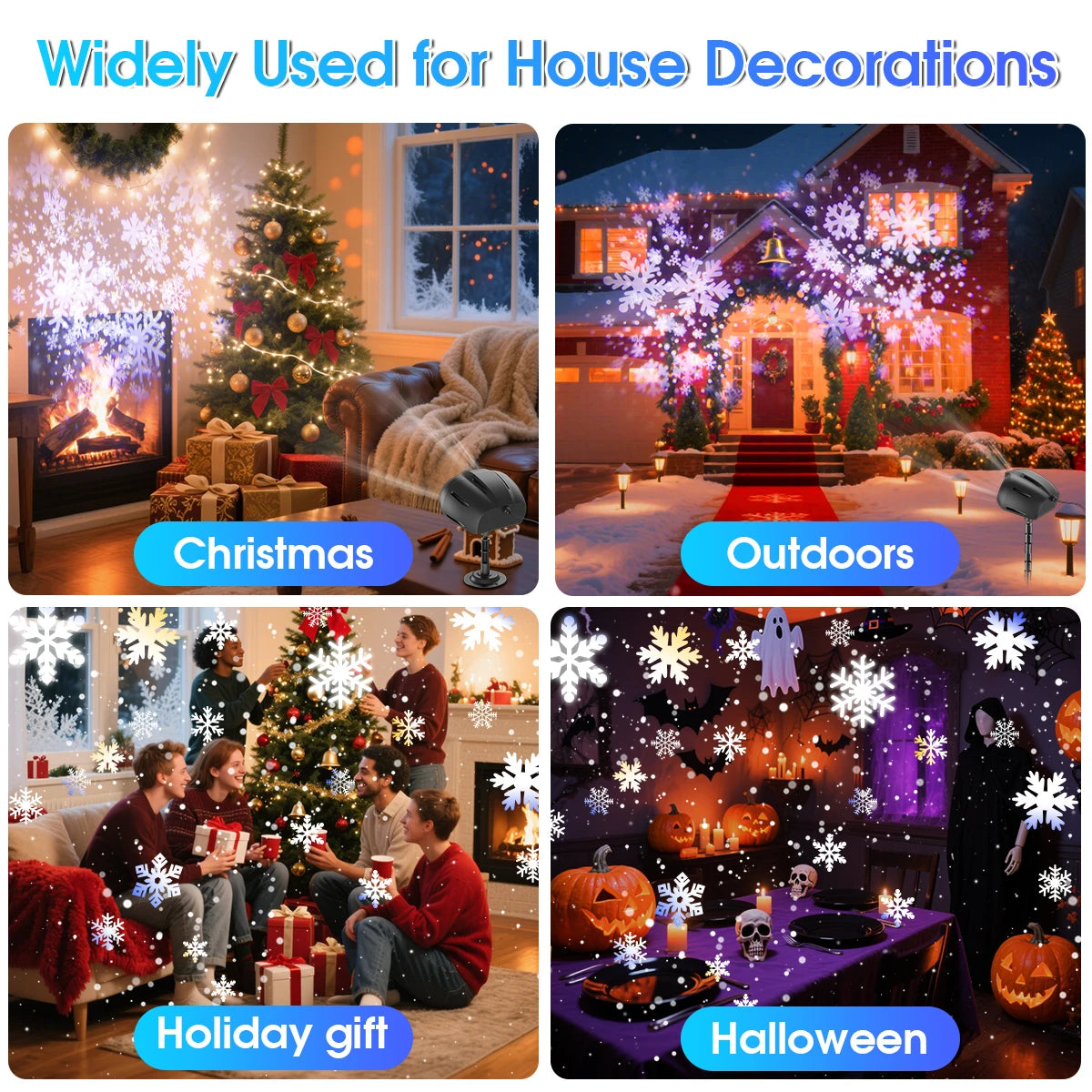 Outdoor Snowfall Projector with Remote