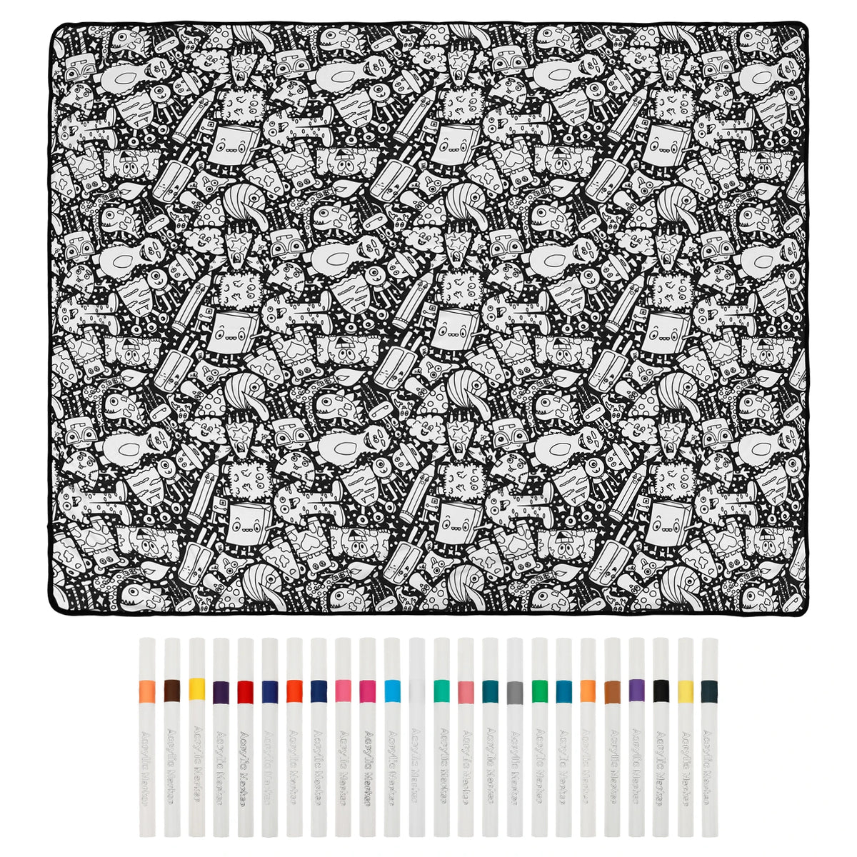 Color-In Blanket with 24 Markers