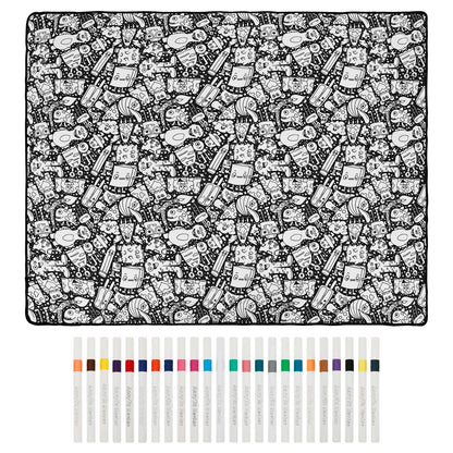 Color-In Blanket with 24 Markers