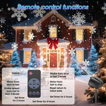 Outdoor Snowfall Projector with Remote