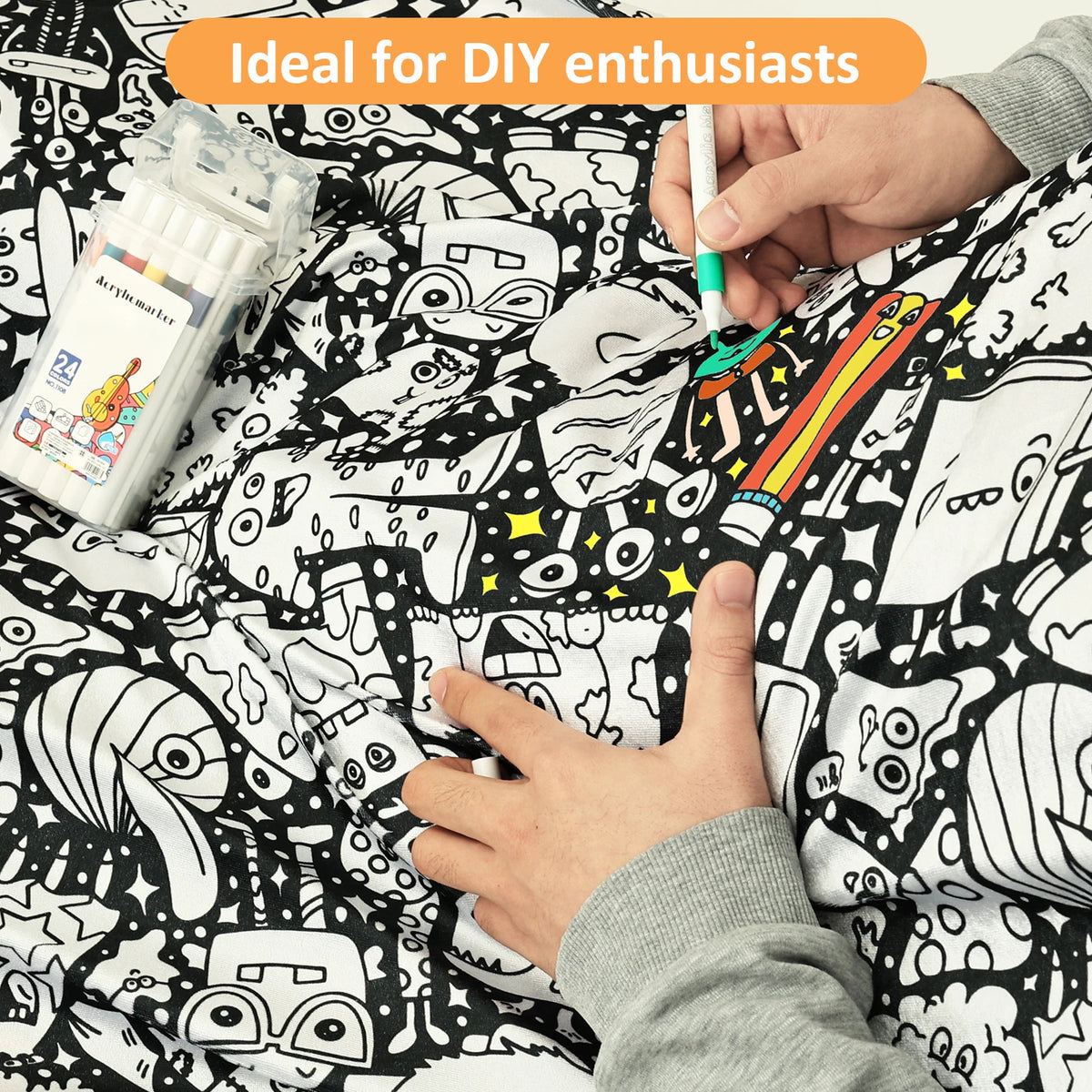 Color-In Blanket with 24 Markers