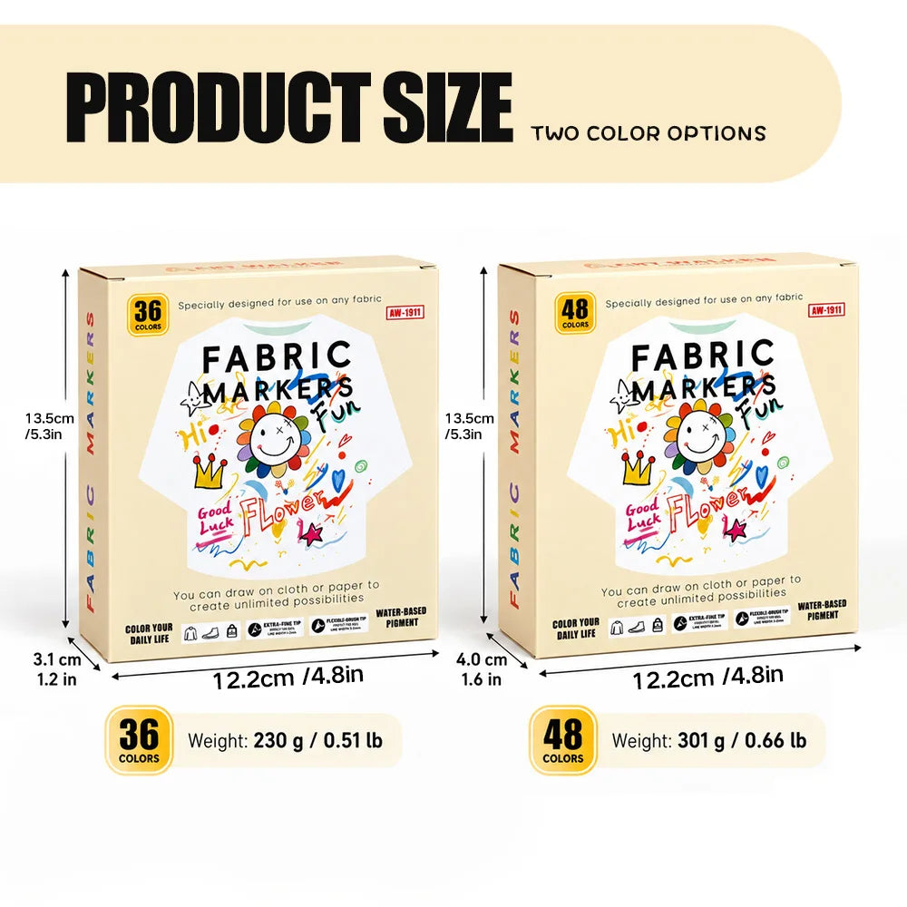 Fabric Markers Set – Draw on Clothes & Bags