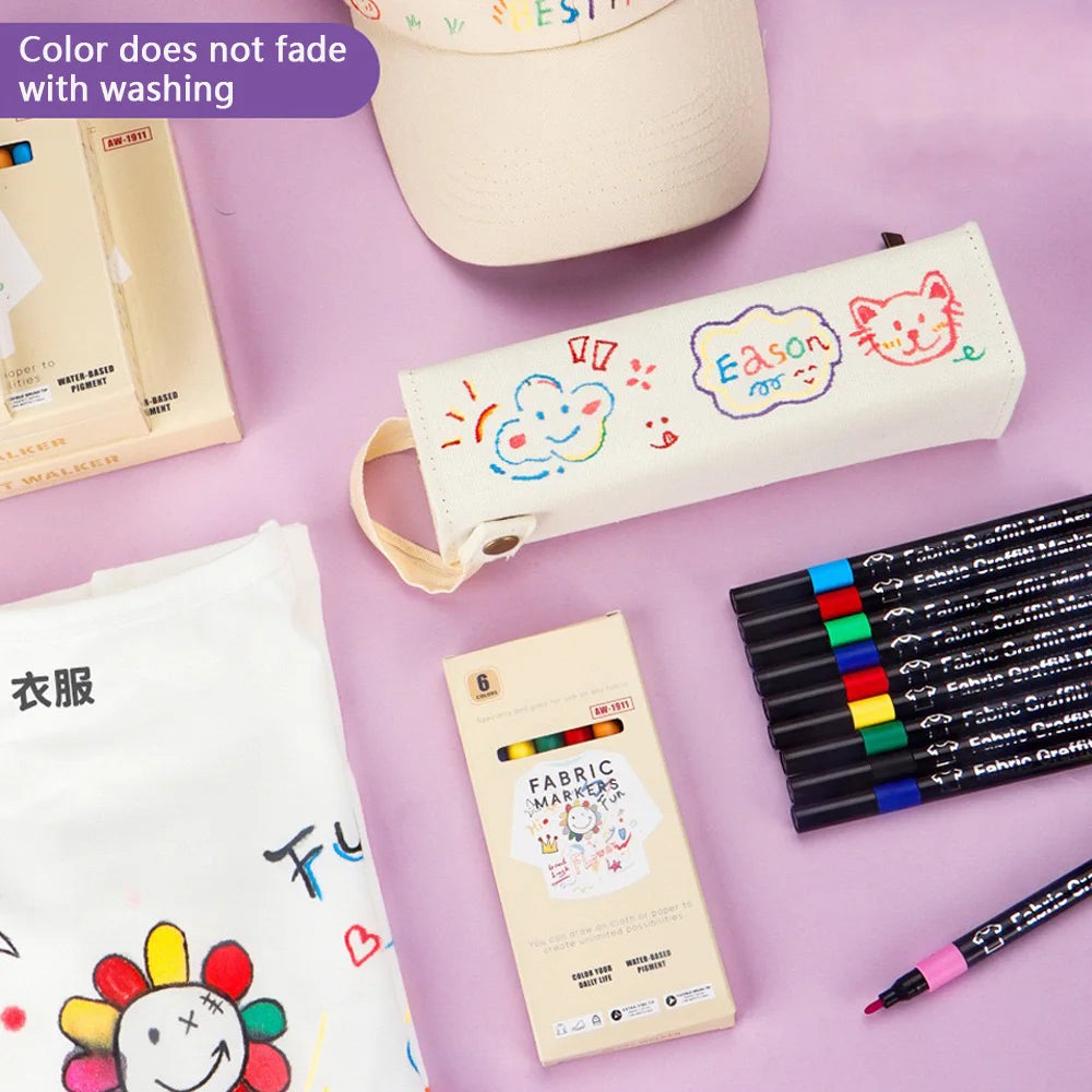 Fabric Markers Set – Draw on Clothes & Bags