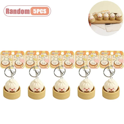 Steamed Bun Squishy Keychain