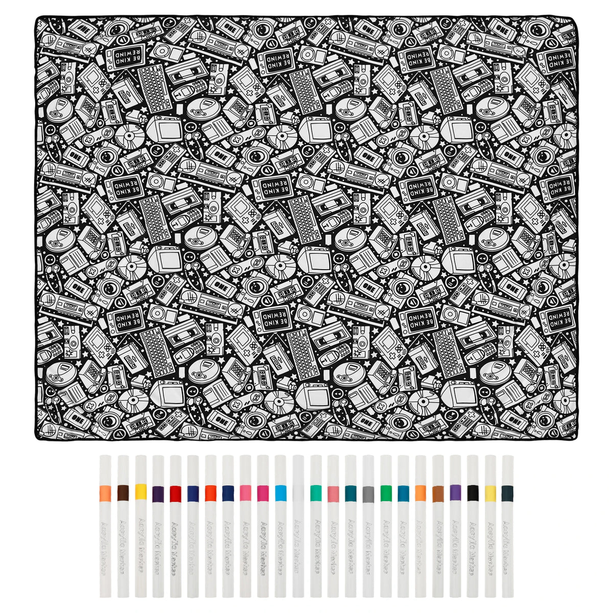 Color-In Blanket with 24 Markers