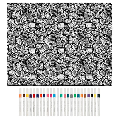 Color-In Blanket with 24 Markers