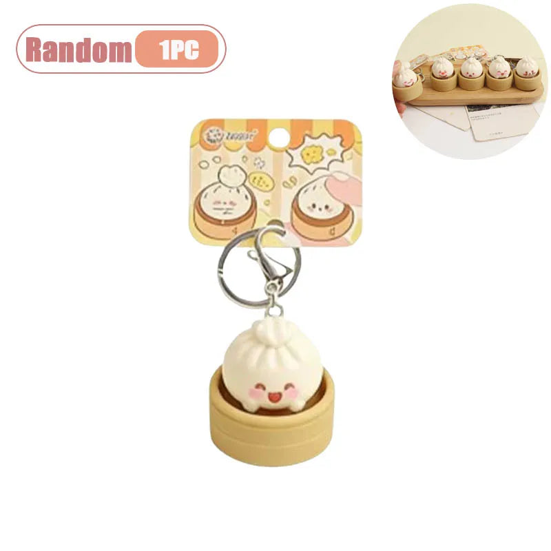Steamed Bun Squishy Keychain