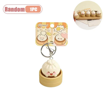 Steamed Bun Squishy Keychain
