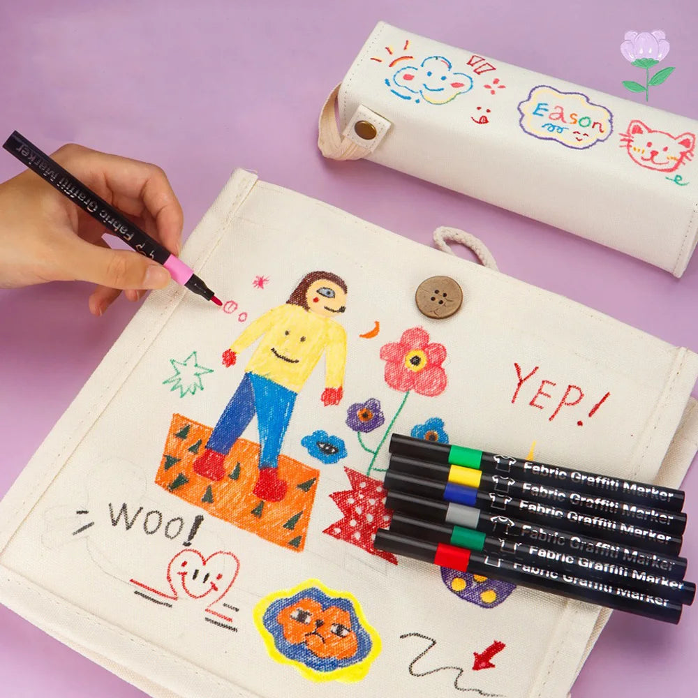Fabric Markers Set – Draw on Clothes & Bags